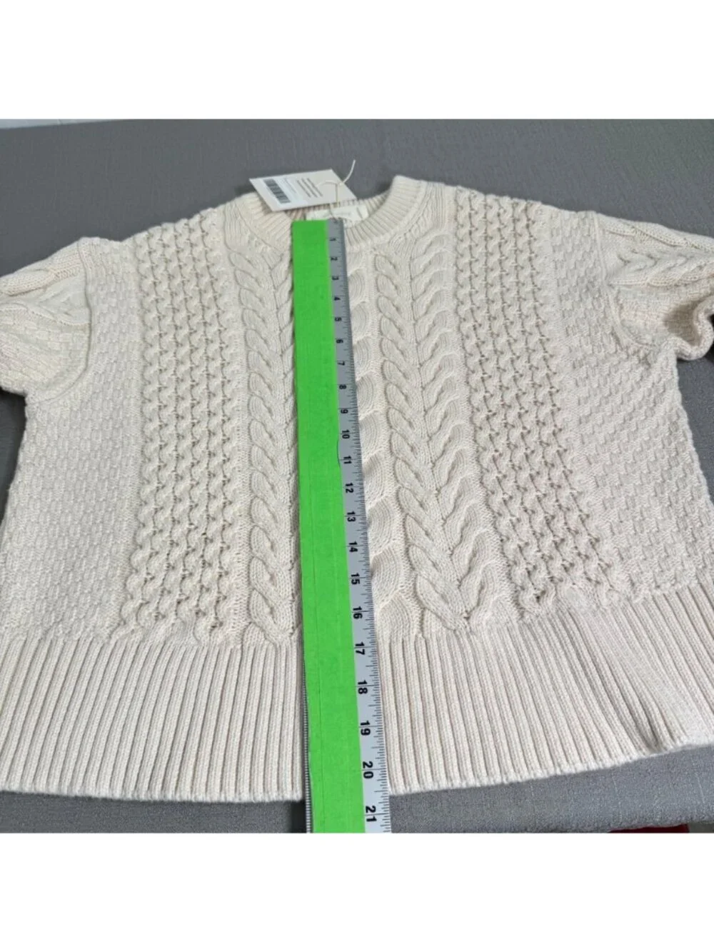 Everlane The Cable Sweater Everyday Organic Cotton Boxy Crewneck Fisherman Small - Picture 14 of 15